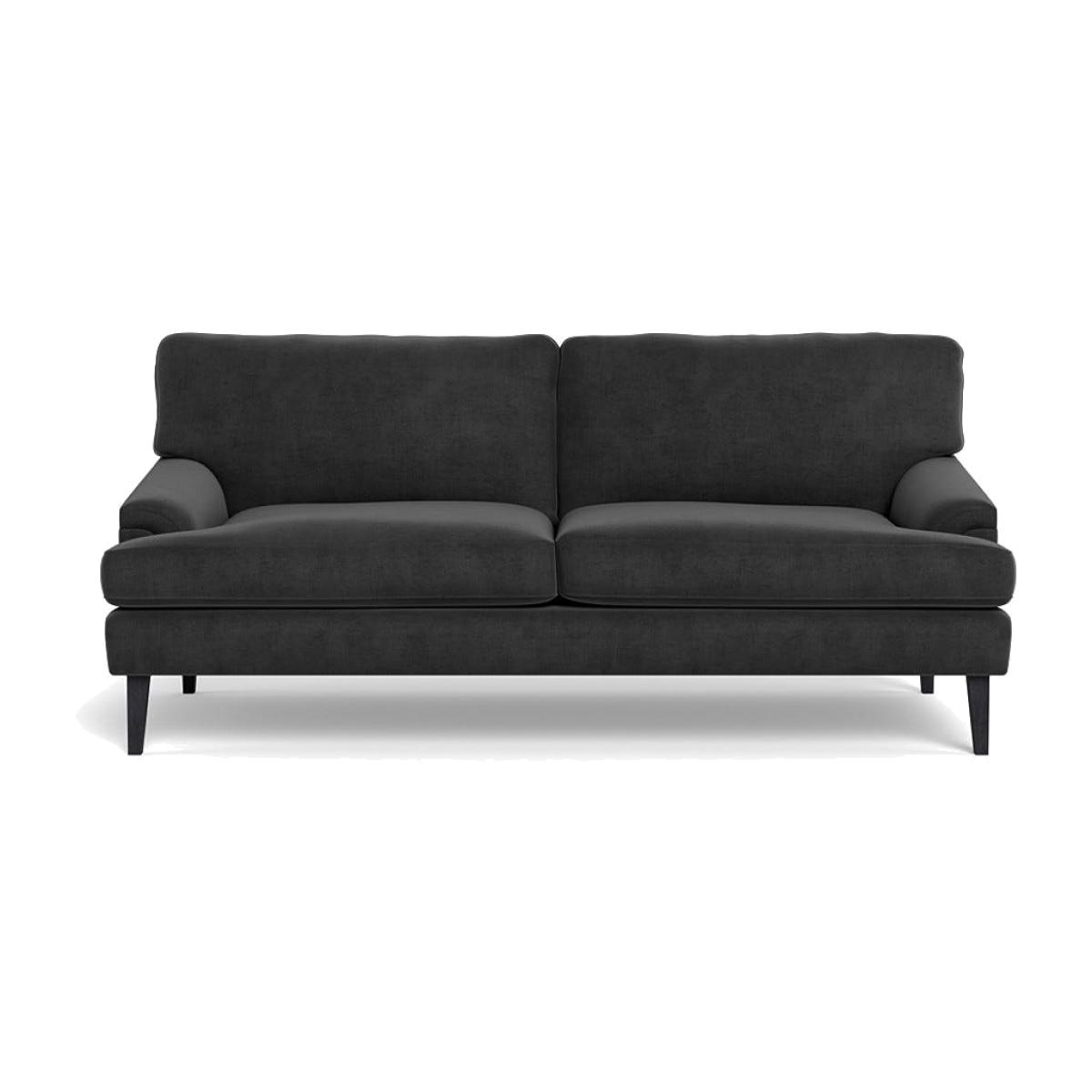 Heal's Stanton 3 Seater Sofa Smart Luxe Velvet Nickel Black Feet