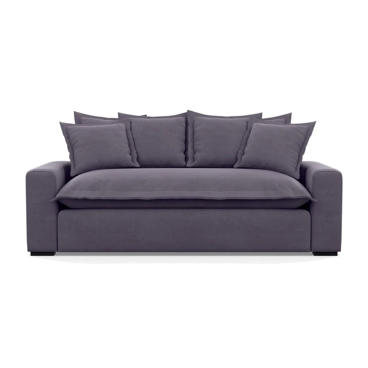 Heal's Brompton 3 Seater Sofa Tejo Recycled Cobalt Natural Feet - Heal's UK Furniture
