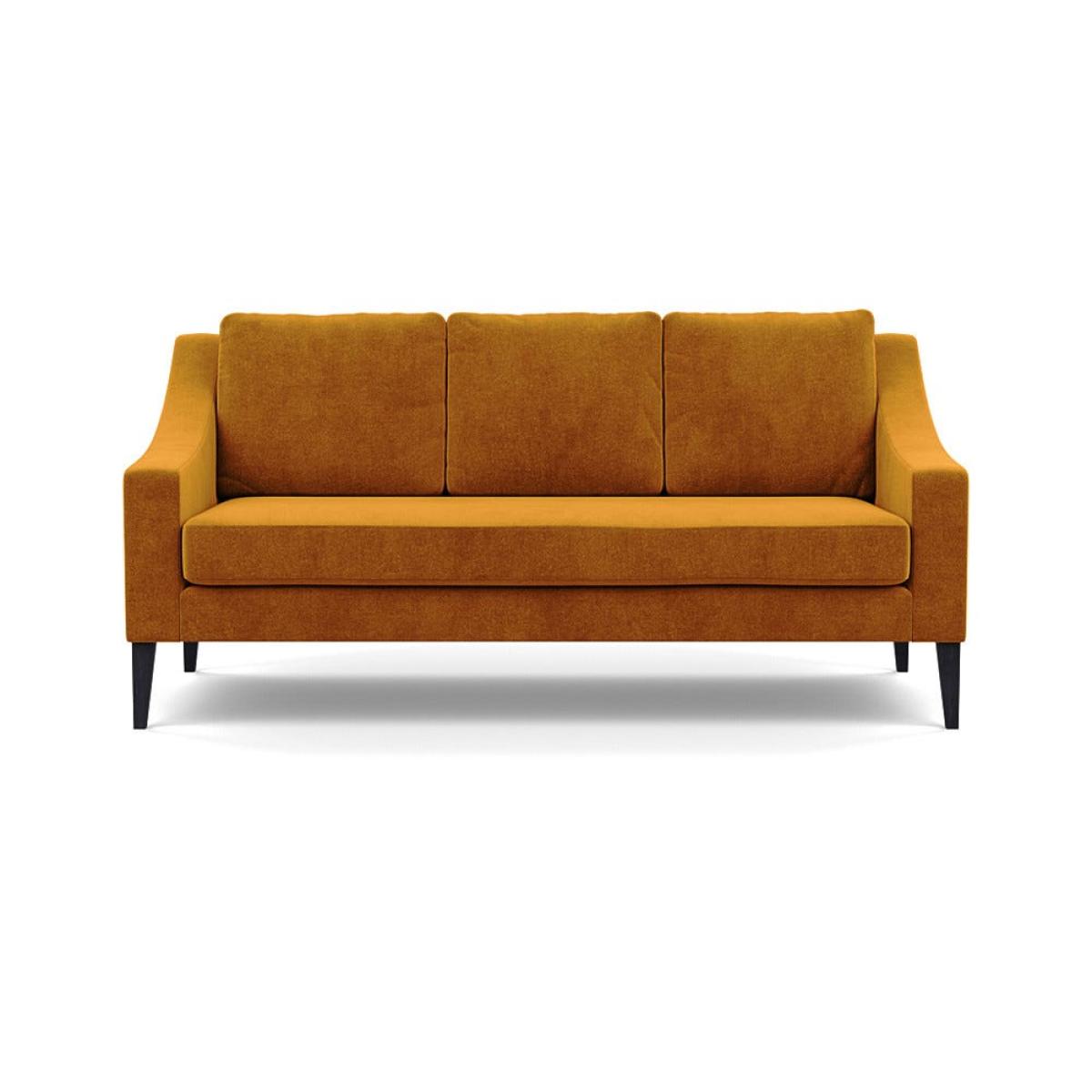 Heal's Richmond 3 Seater Sofa Smart Luxe Velvet Cognac Black Feet – image 2