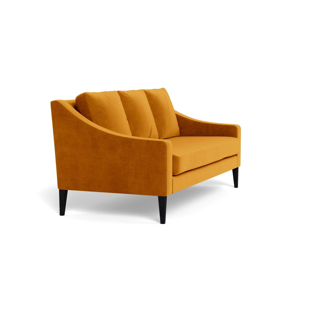 Heal's Richmond 3 Seater Sofa Smart Luxe Velvet Cognac Black Feet – image 3