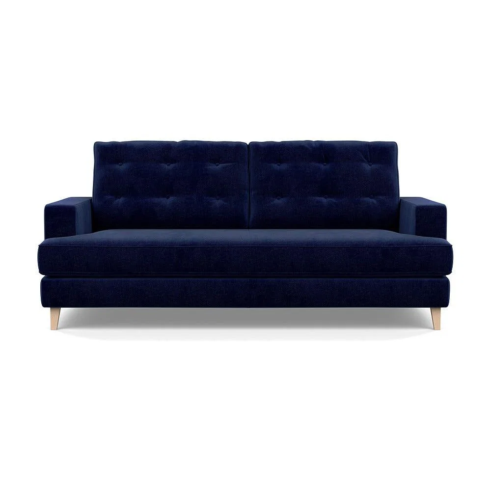 Heal's Mistral 3 Seater Sofa Smart Luxe Velvet Midnight Natural Feet – image 2