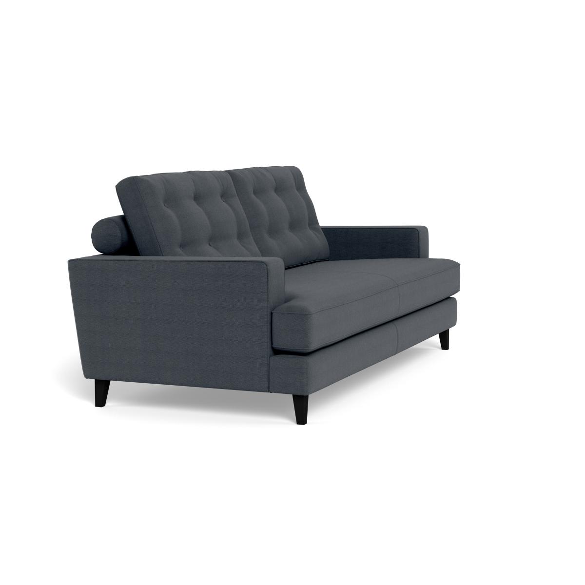 Heal's Mistral 3 Seater Sofa Linen Dark Grey Black Feet – image 3