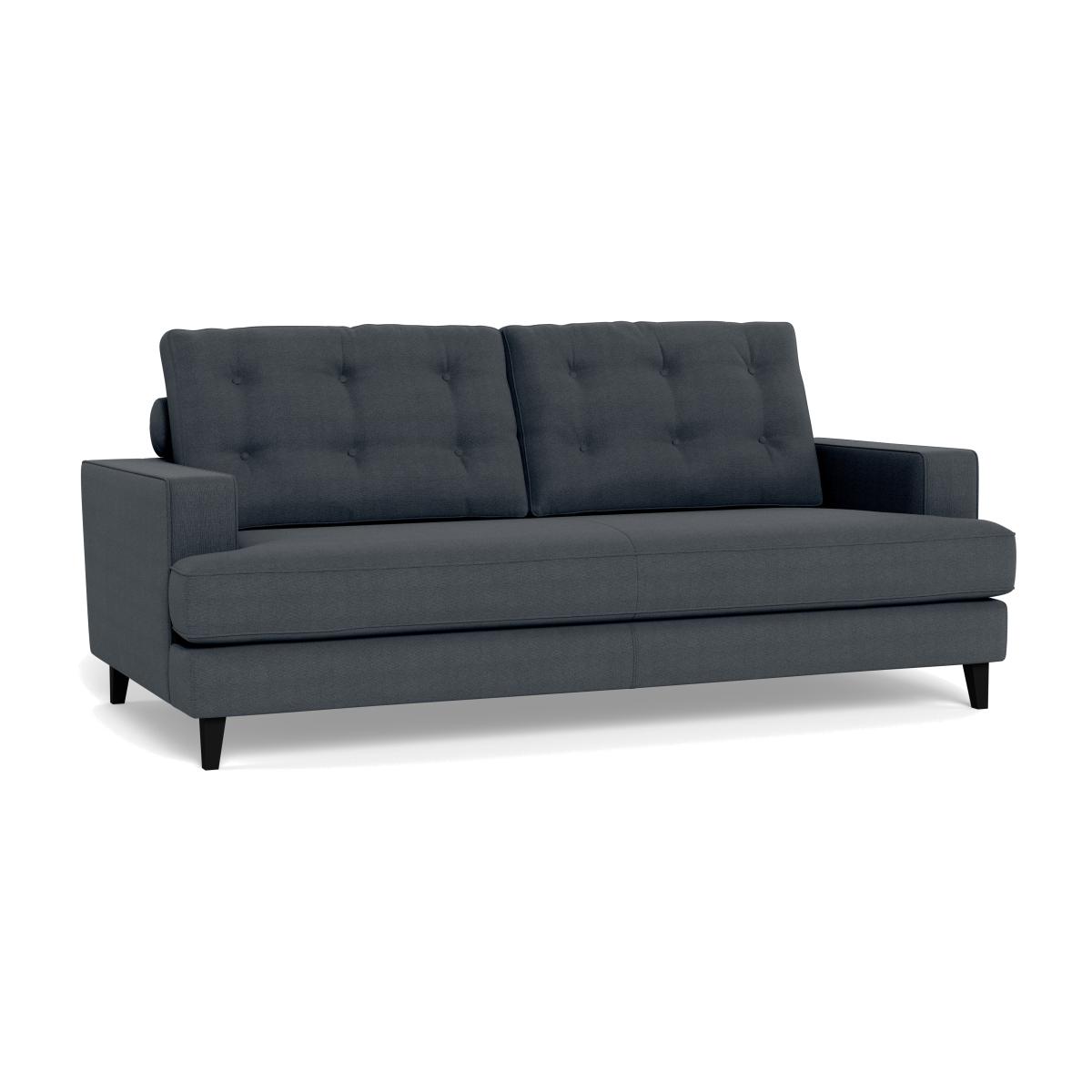 Heal's Mistral 3 Seater Sofa Linen Dark Grey Black Feet – image 1