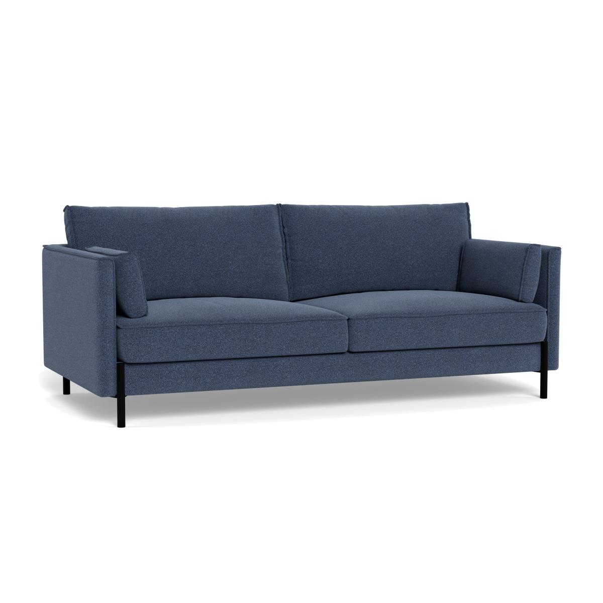 Heal's Tortona 3 Seater Sofa Boucle Indigo Black Feet – image 1