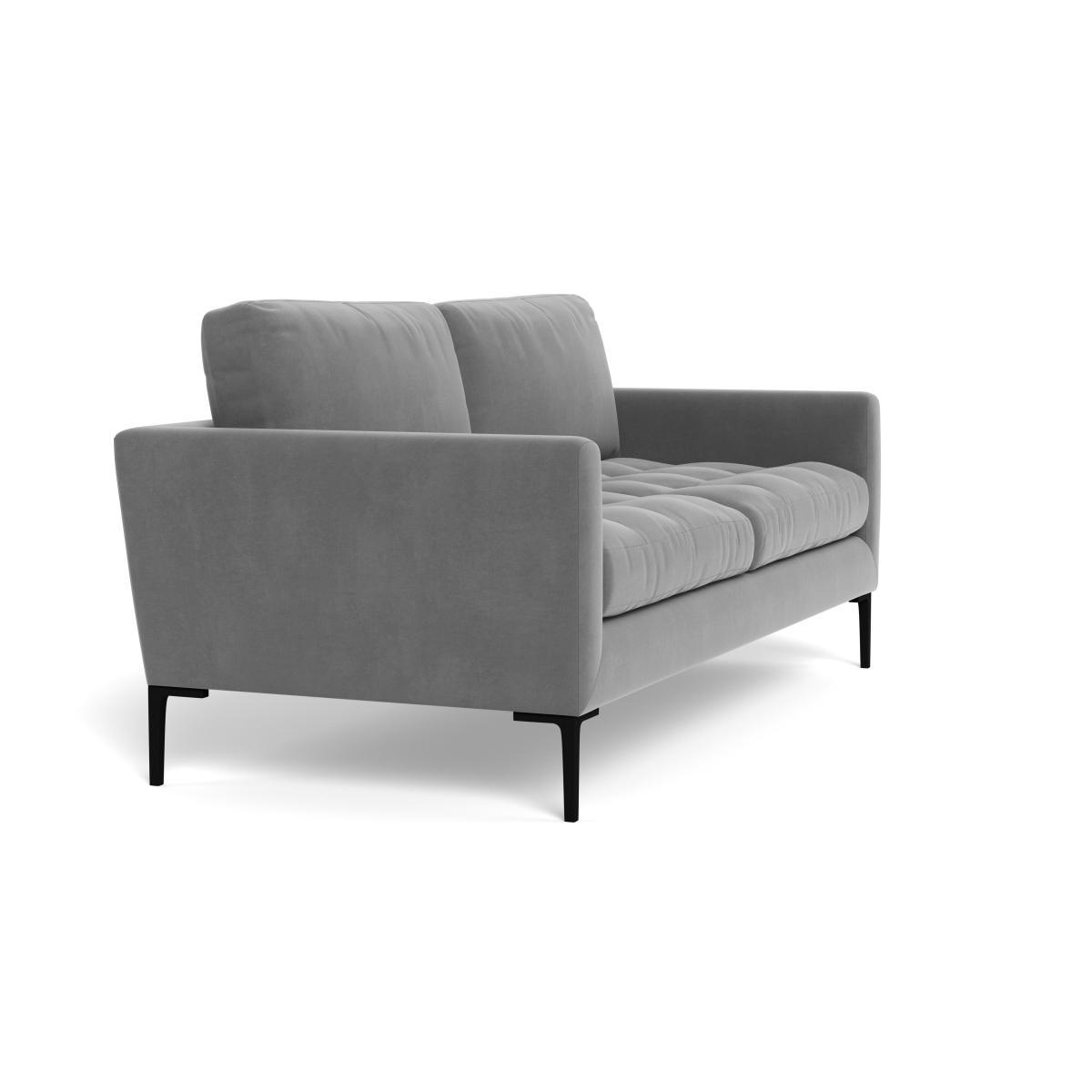 Heal's Eton 3 Seater Sofa Smart Velvet Mercury Black Feet - Heal's UK Furniture – image 2