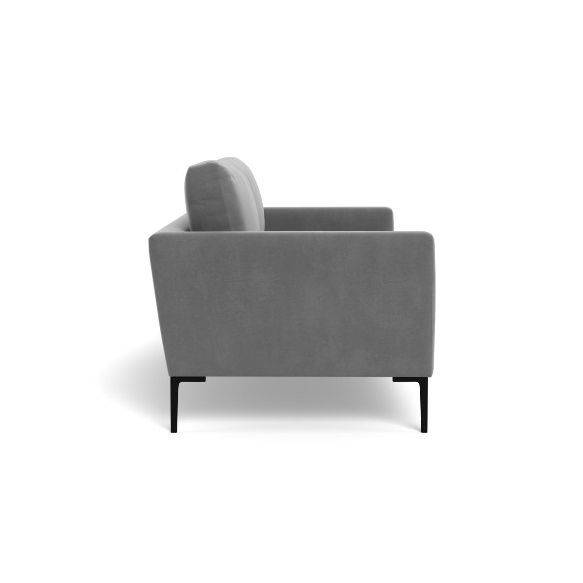 Heal's Eton 3 Seater Sofa Smart Velvet Mercury Black Feet - Heal's UK Furniture – image 3