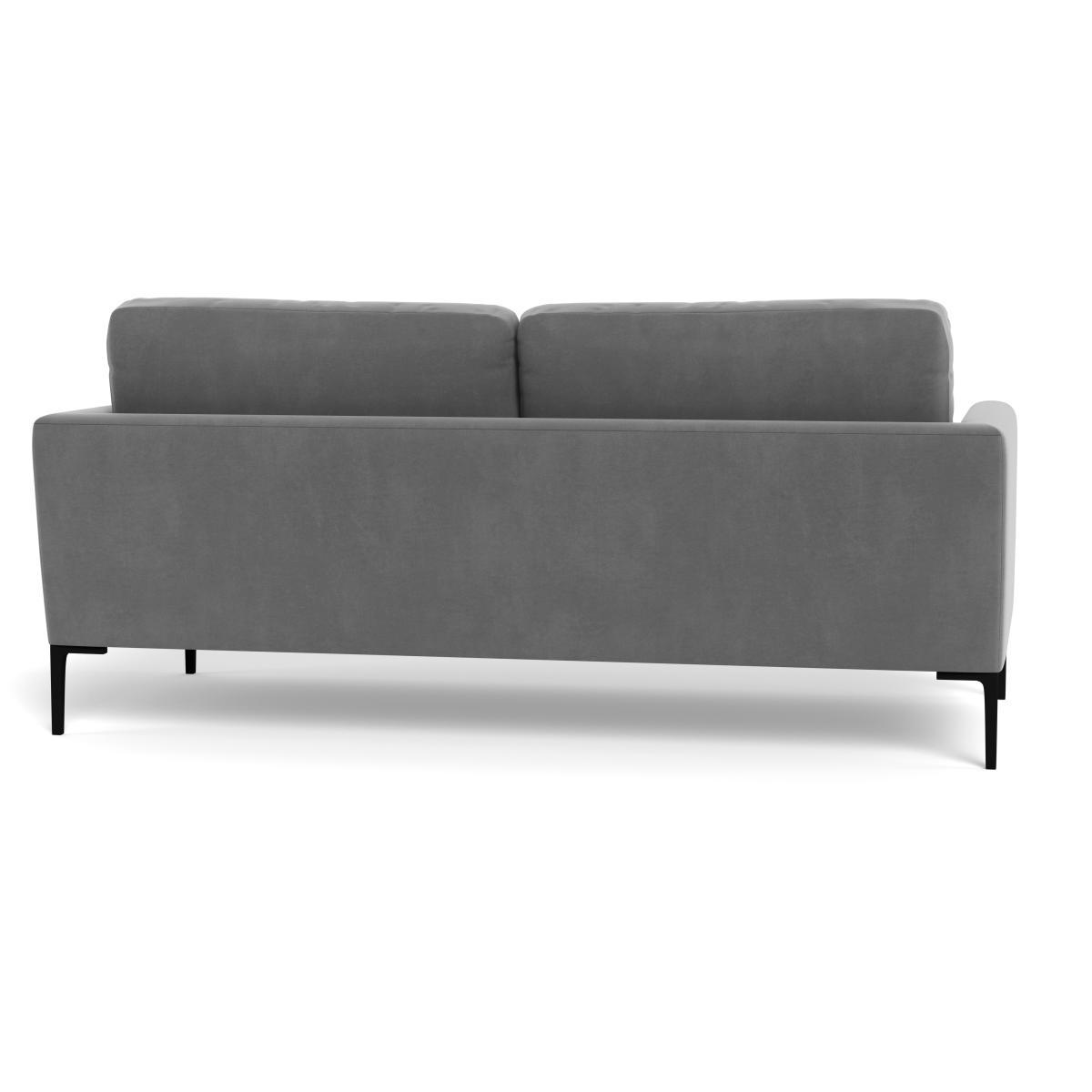 Heal's Eton 3 Seater Sofa Smart Velvet Mercury Black Feet - Heal's UK Furniture – image 5