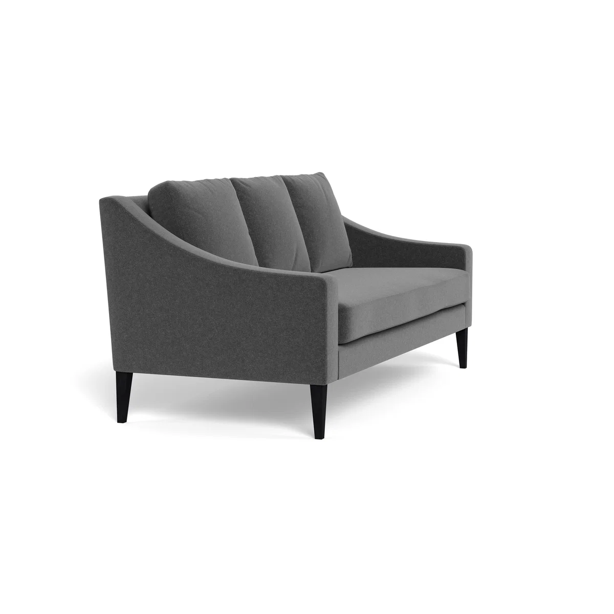 Heal's Richmond 3 Seater Sofa Melton Wool Granite Tinted Ash Feet – image 3