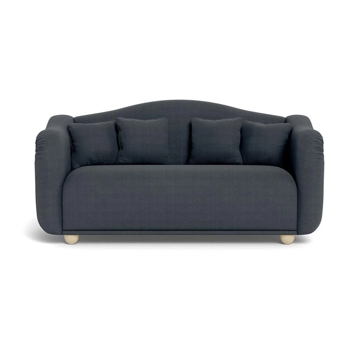 Heal's Tetbury 3 Seater Sofa Linen Dark Grey Natural Beech Feet – image 2