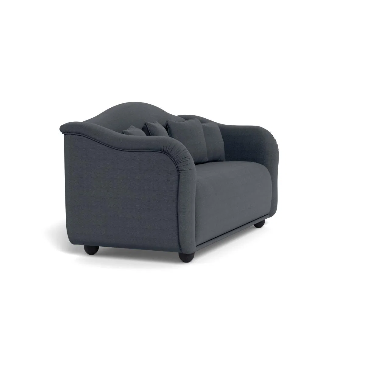 Heal's Tetbury 3 Seater Sofa Linen Dark Grey Natural Beech Feet – image 3