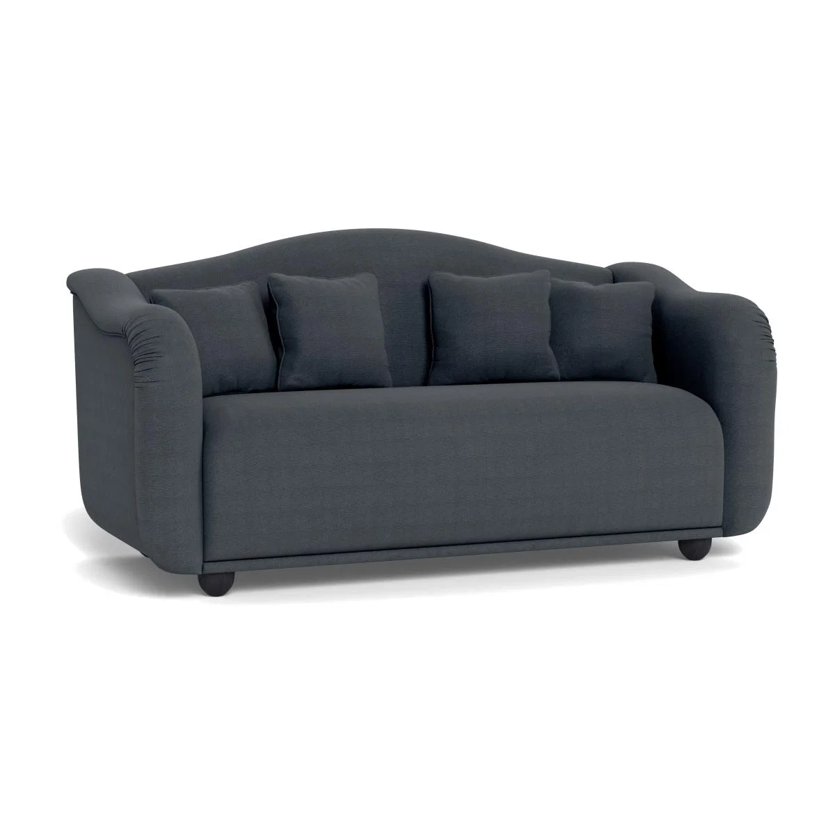 Heal's Tetbury 3 Seater Sofa Linen Dark Grey Natural Beech Feet – image 1