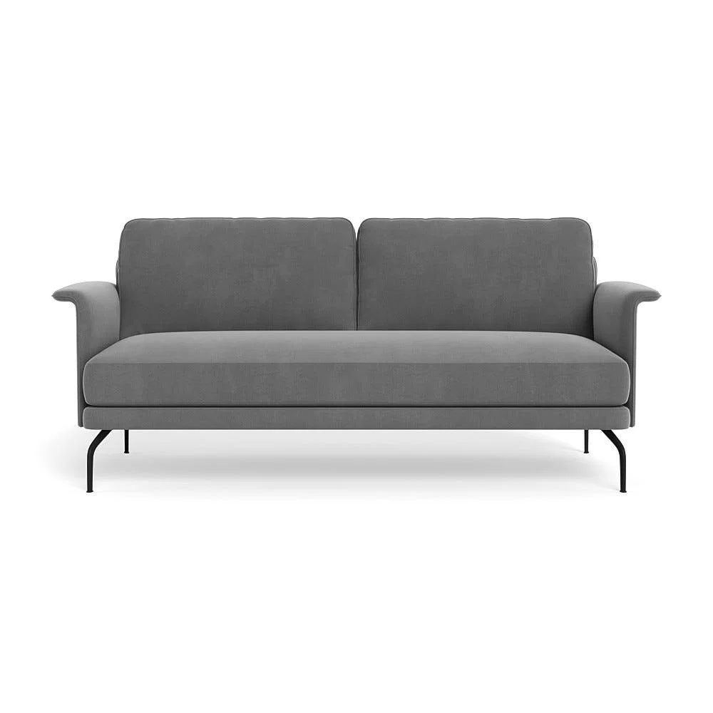 Heal's Iver 3 Seater Sofa Smart Velvet Mercury Black Feet – image 2