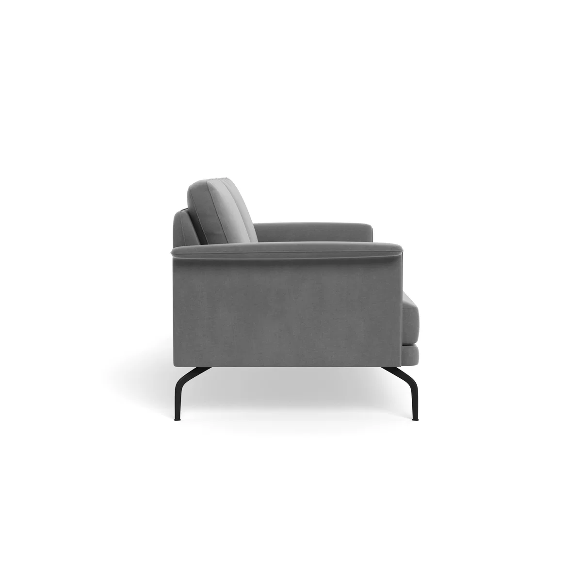 Heal's Iver 3 Seater Sofa Smart Velvet Mercury Black Feet – image 4