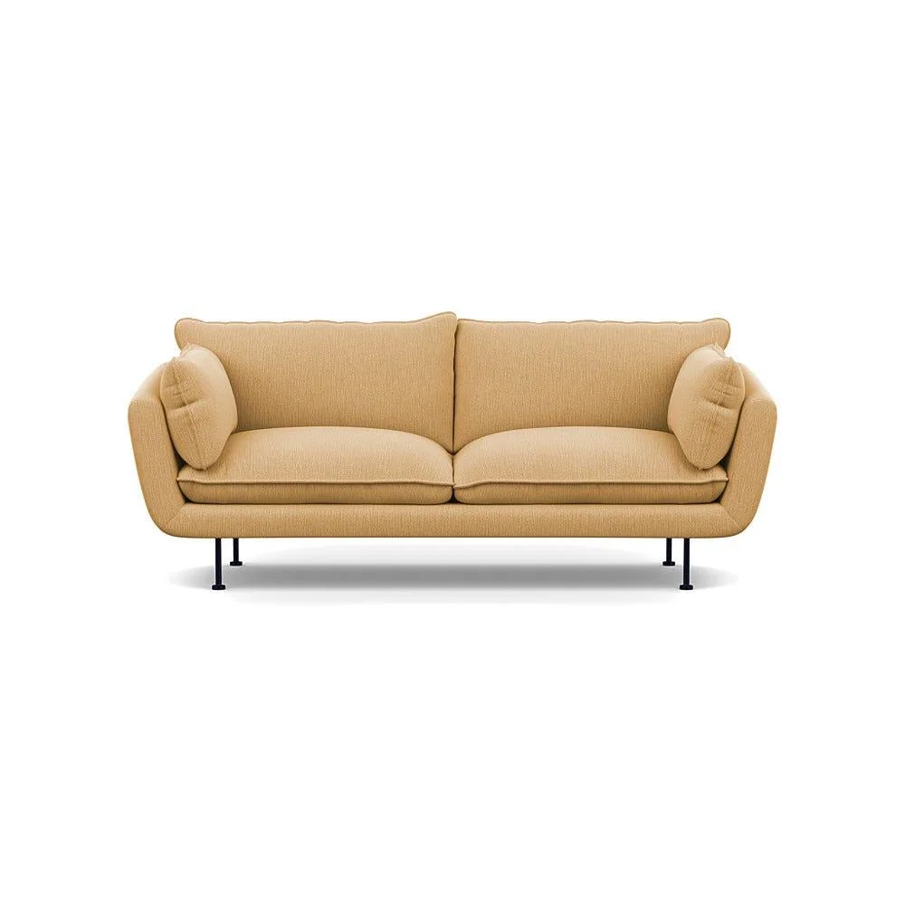 Heal's Allora 3 Seater Sofa Smart Linen Mix Sand Black Feet – image 2