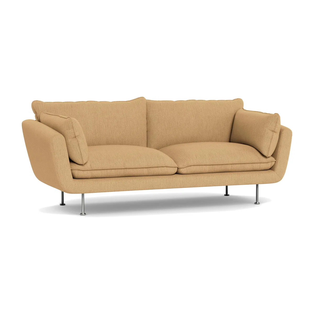 Heal's Allora 3 Seater Sofa Smart Linen Mix Sand Black Feet – image 1