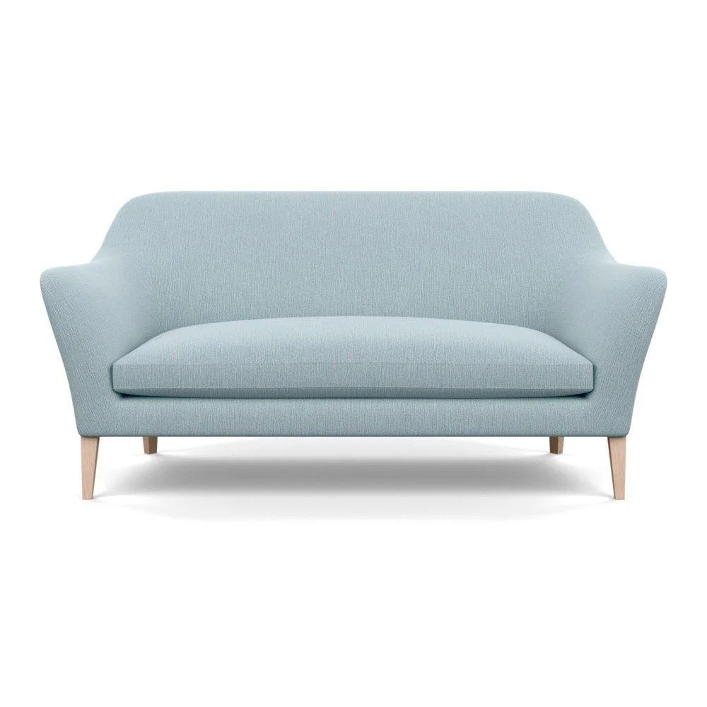 Heal's Wallis 3 Seater Sofa Broad Weave Lagoon Walnut Feet – image 15