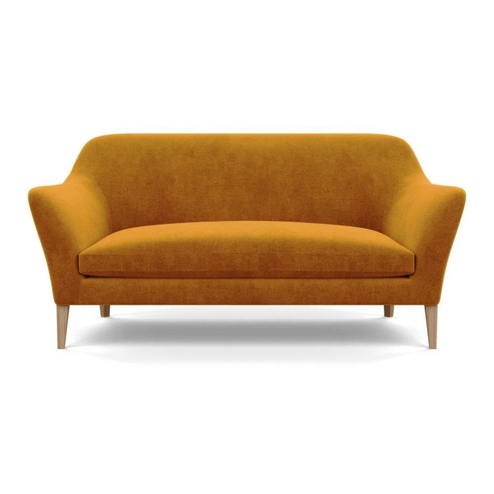 Heal's Wallis 3 Seater Sofa Broad Weave Lagoon Walnut Feet – image 5