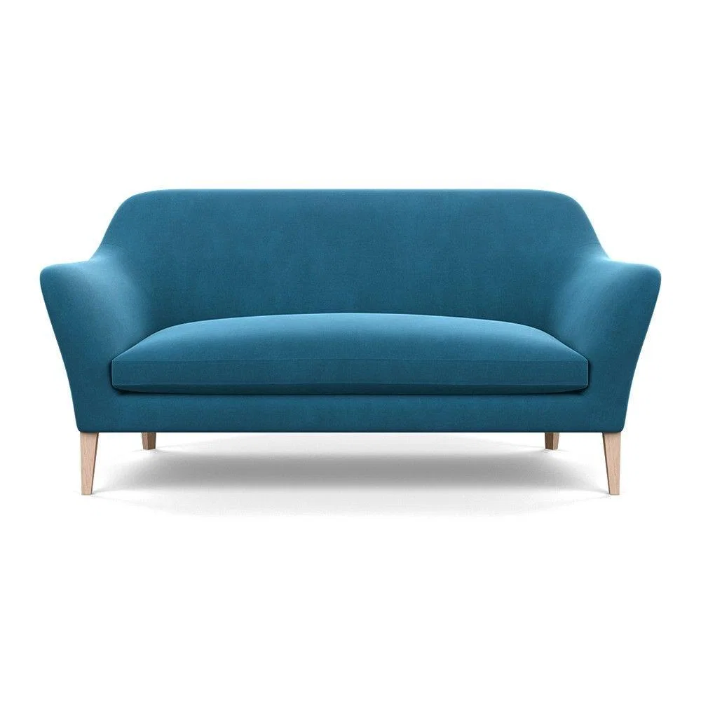 Heal's Wallis 3 Seater Sofa Broad Weave Lagoon Walnut Feet – image 44
