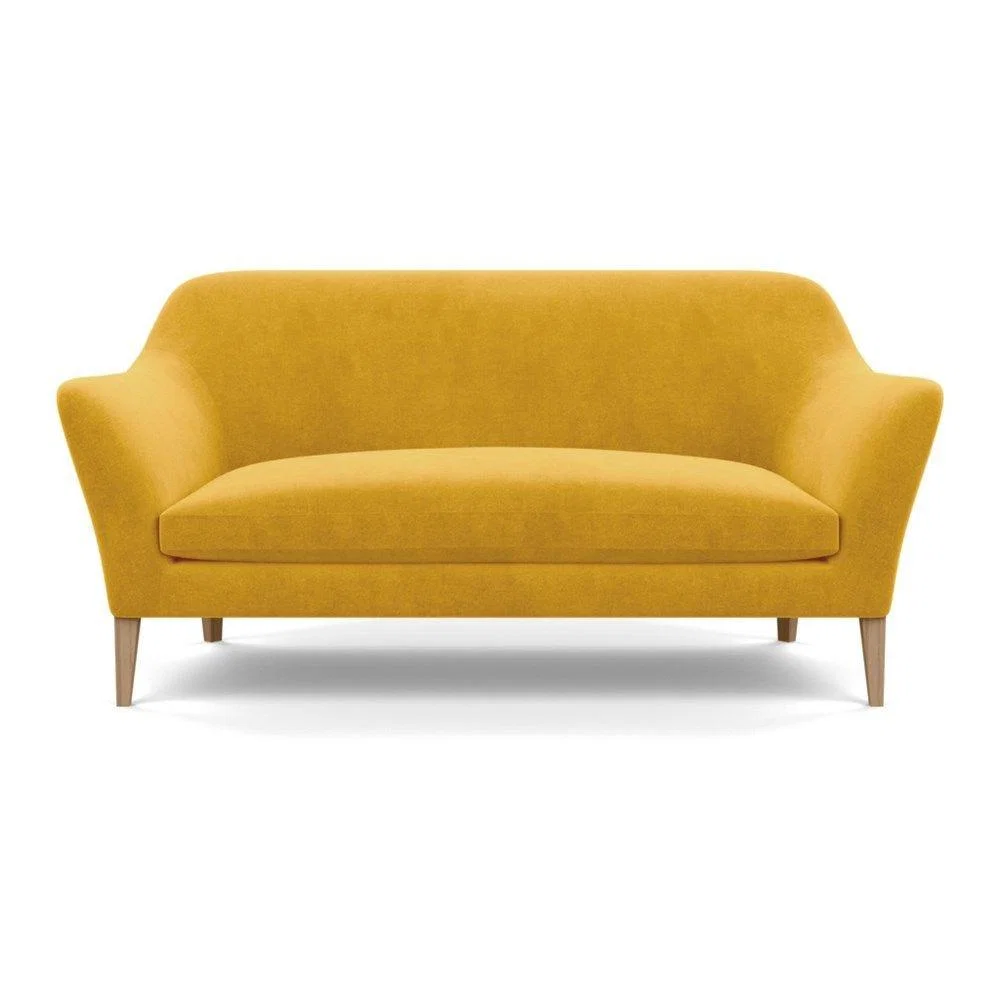 Heal's Wallis 3 Seater Sofa Broad Weave Lagoon Walnut Feet – image 62