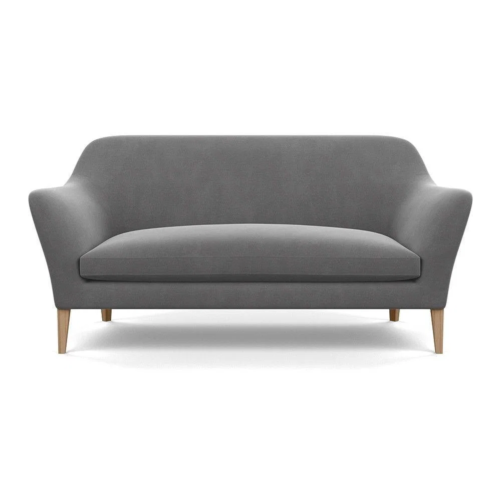 Heal's Wallis 3 Seater Sofa Broad Weave Lagoon Walnut Feet – image 86