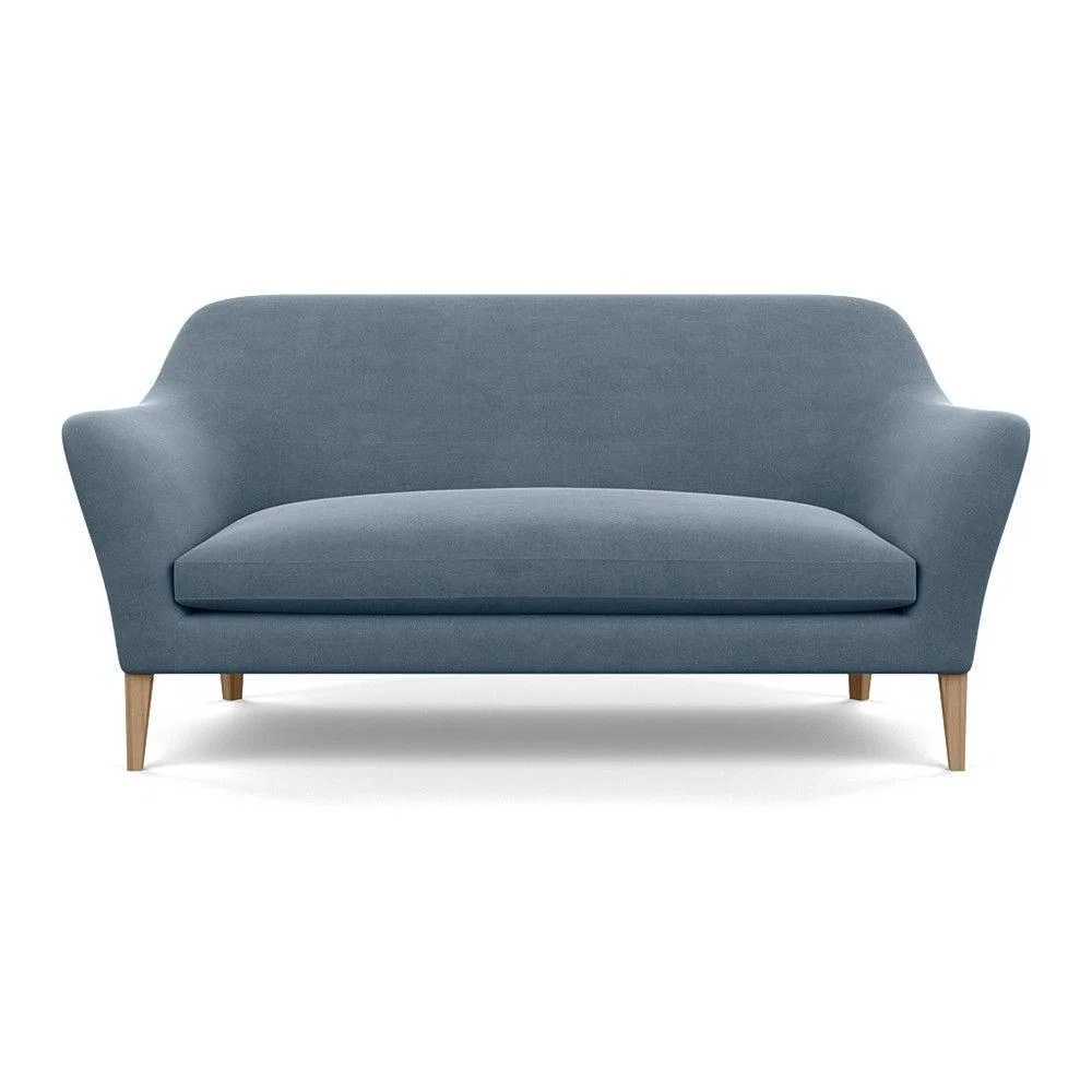 Heal's Wallis 3 Seater Sofa Broad Weave Lagoon Walnut Feet – image 88