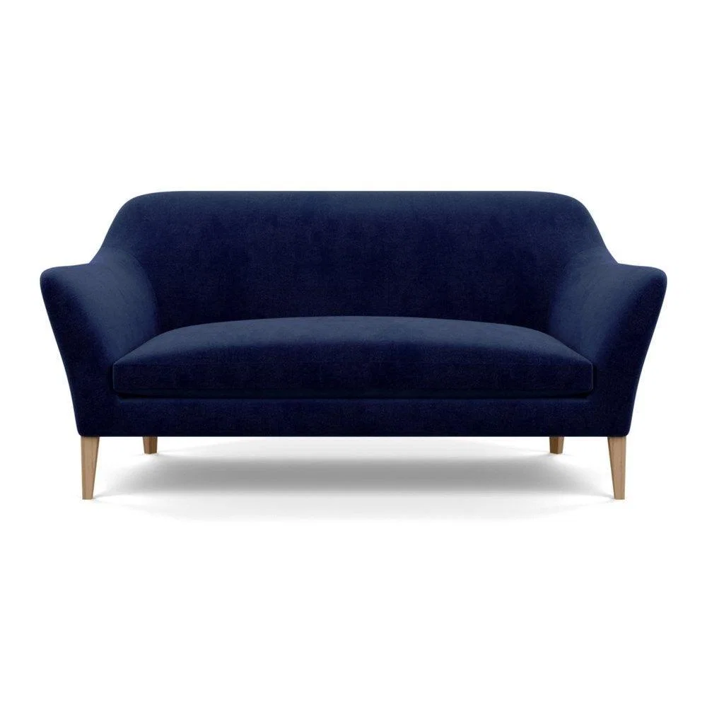 Heal's Wallis 3 Seater Sofa Broad Weave Lagoon Walnut Feet – image 89