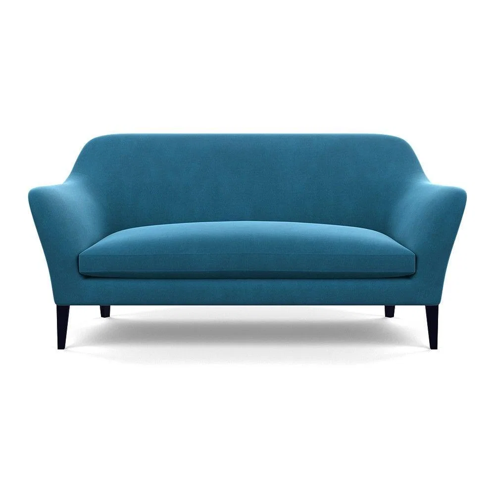 Heal's Wallis 3 Seater Sofa Broad Weave Lagoon Walnut Feet – image 92