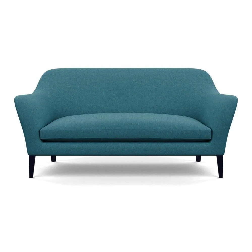 Heal's Wallis 3 Seater Sofa Broad Weave Lagoon Walnut Feet – image 98