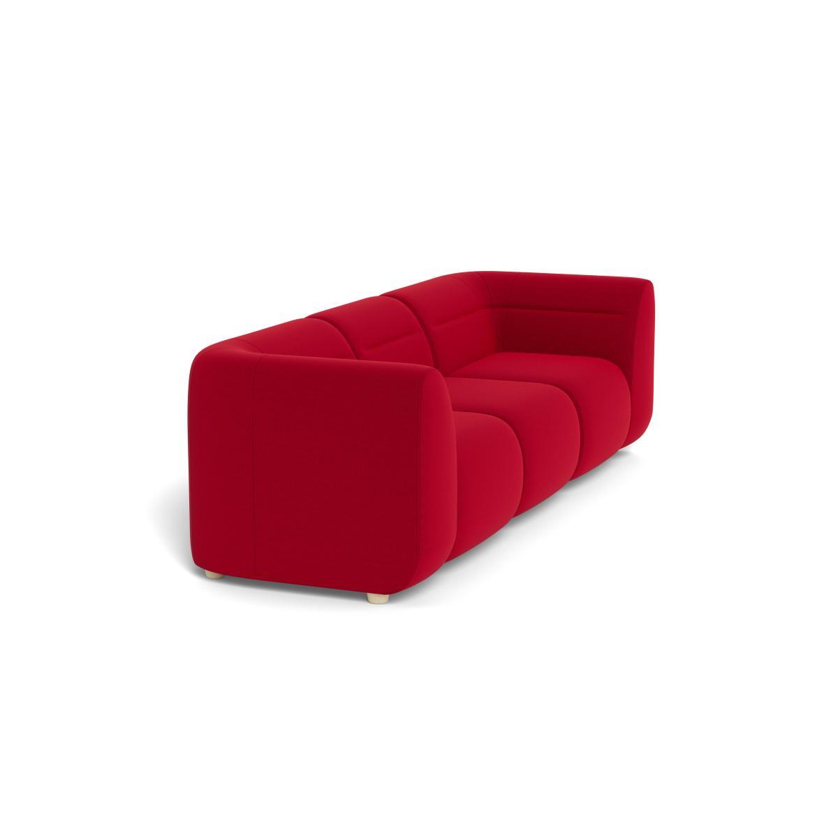 Heal's Lilli 3 Seater Sofa Melton Wool Red Oxide Natural Ash Feet - Heal's UK Furniture – image 2