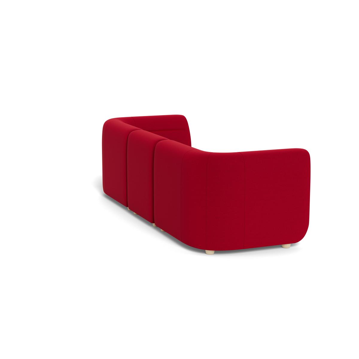 Heal's Lilli 3 Seater Sofa Melton Wool Red Oxide Natural Ash Feet - Heal's UK Furniture – image 4