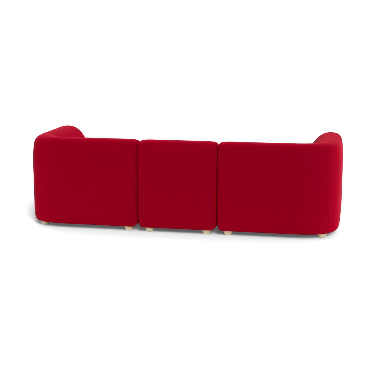 Heal's Lilli 3 Seater Sofa Melton Wool Red Oxide Natural Ash Feet - Heal's UK Furniture – image 5