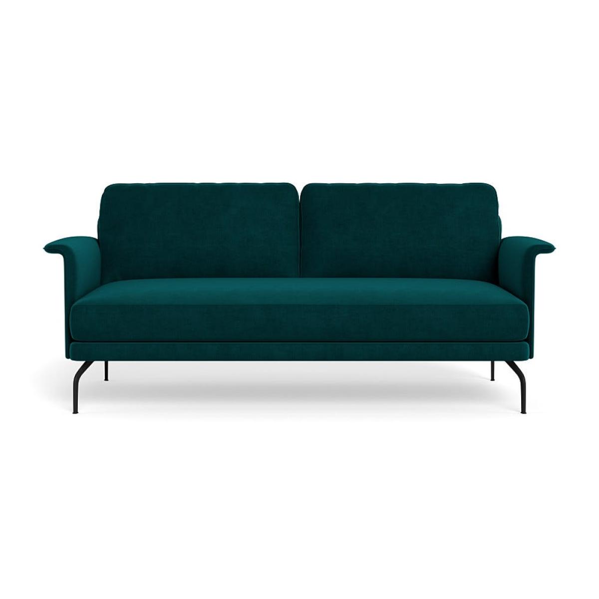 Heal's Iver 3 Seater Sofa Smart Luxe Velvet Ocean Black Feet – image 2