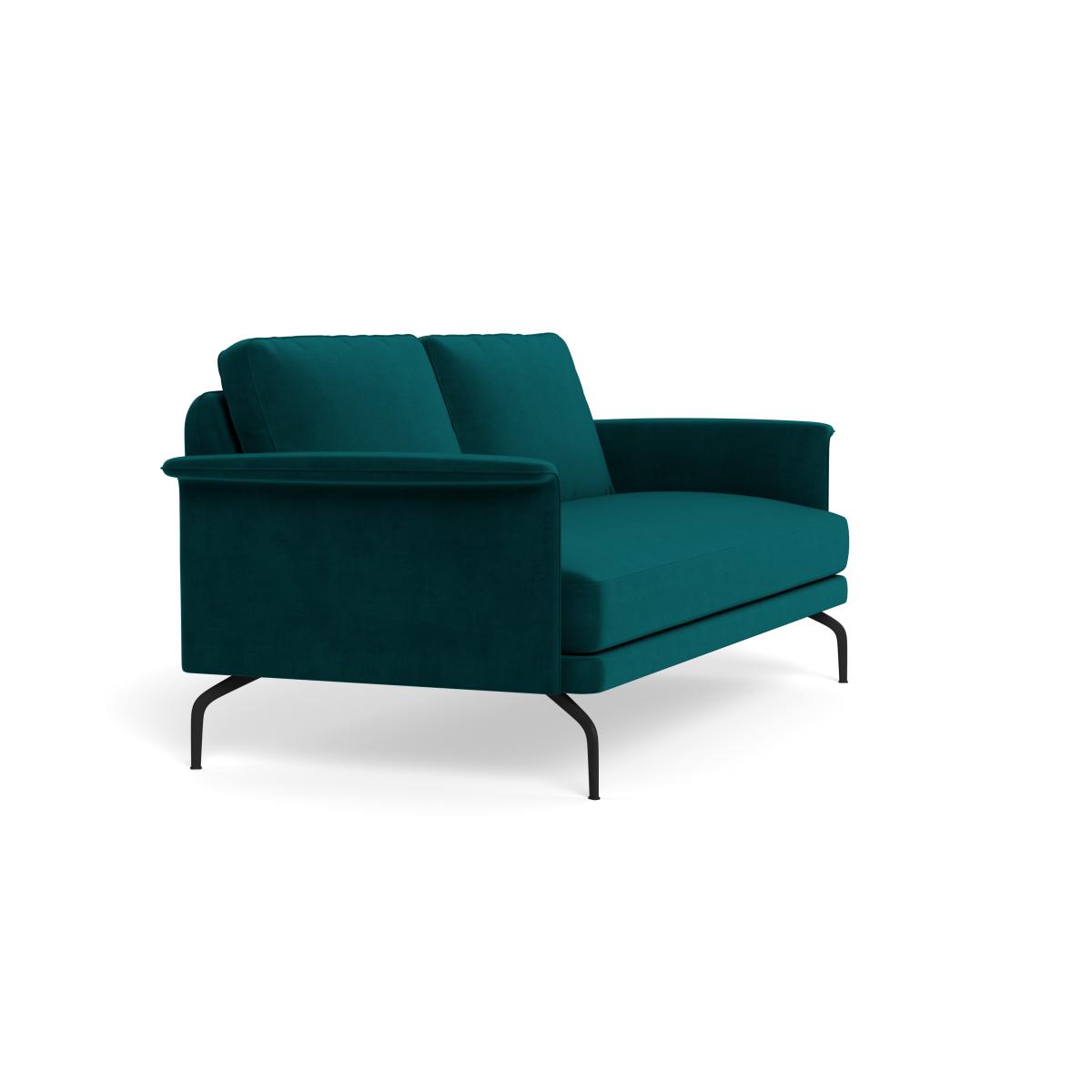Heal's Iver 3 Seater Sofa Smart Luxe Velvet Ocean Black Feet – image 3