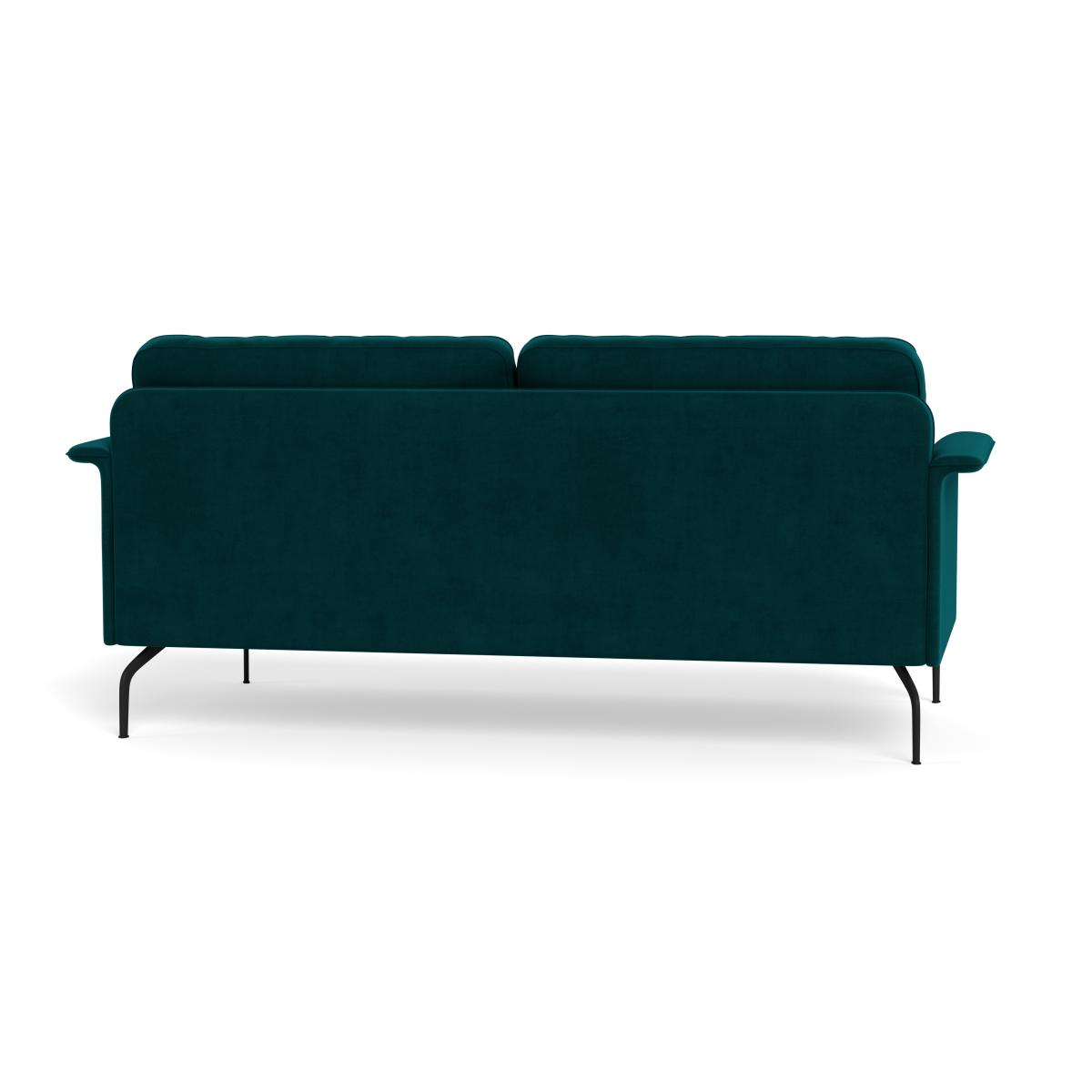 Heal's Iver 3 Seater Sofa Smart Luxe Velvet Ocean Black Feet – image 6