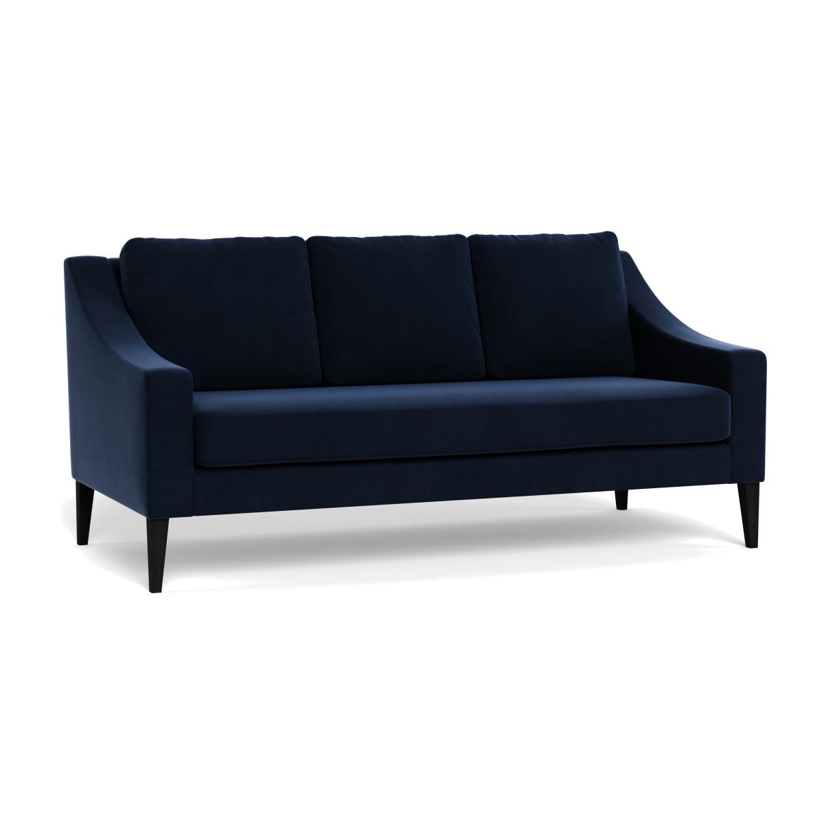 Heal's Richmond 3 Seater Sofa Smart Velvet Dusk Black Feet – image 1