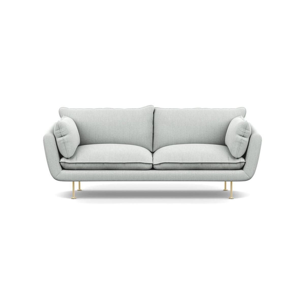 Heal's Allora 3 Seater Sofa Broad Weave Tin Brass Feet – image 2