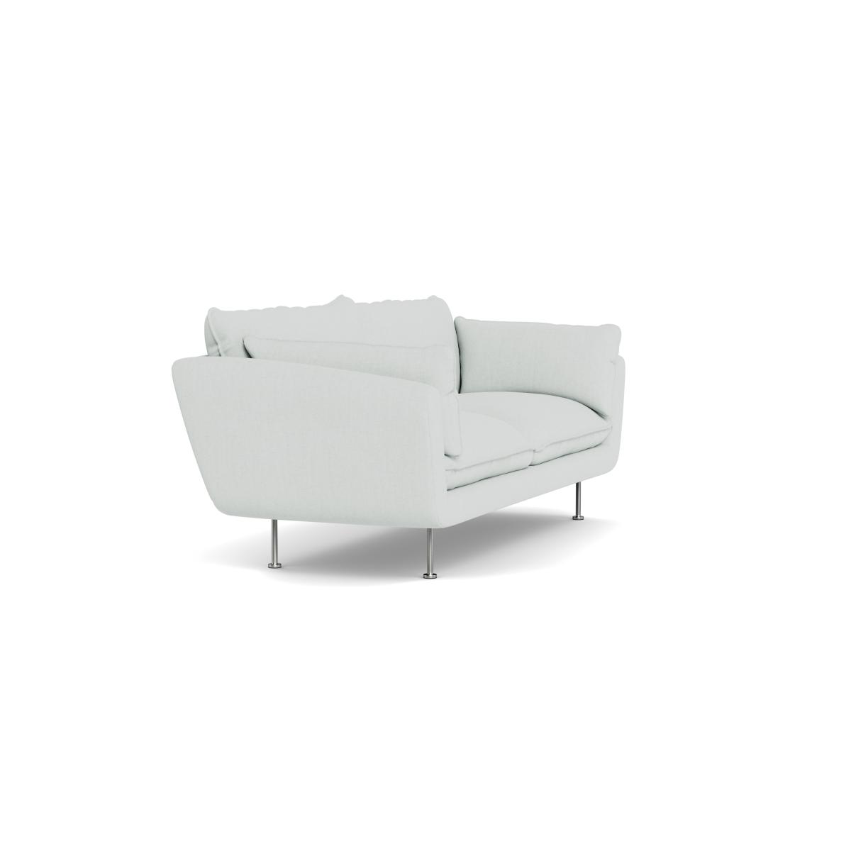 Heal's Allora 3 Seater Sofa Broad Weave Tin Brass Feet – image 3