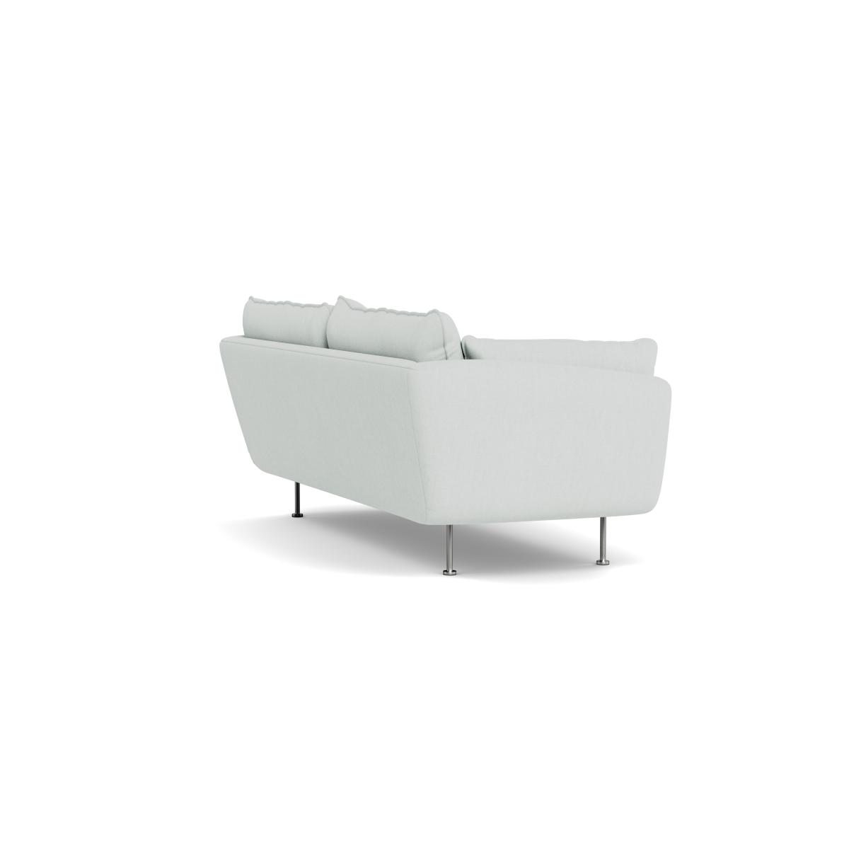 Heal's Allora 3 Seater Sofa Broad Weave Tin Brass Feet – image 5