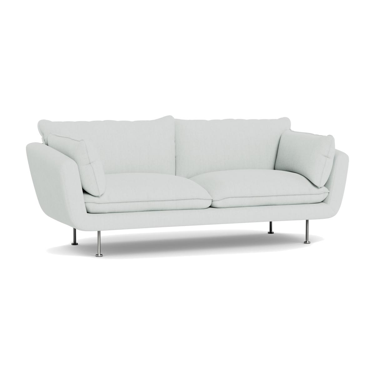 Heal's Allora 3 Seater Sofa Broad Weave Tin Brass Feet – image 1