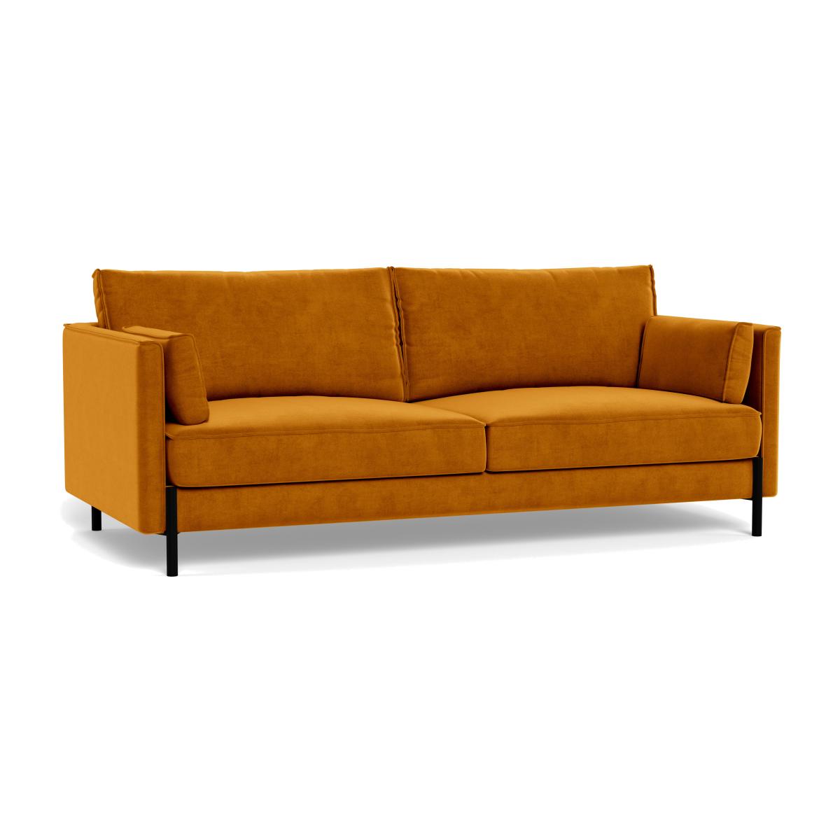 Heal's Tortona 3 Seater Sofa Smart Luxe Velvet Cognac – image 1