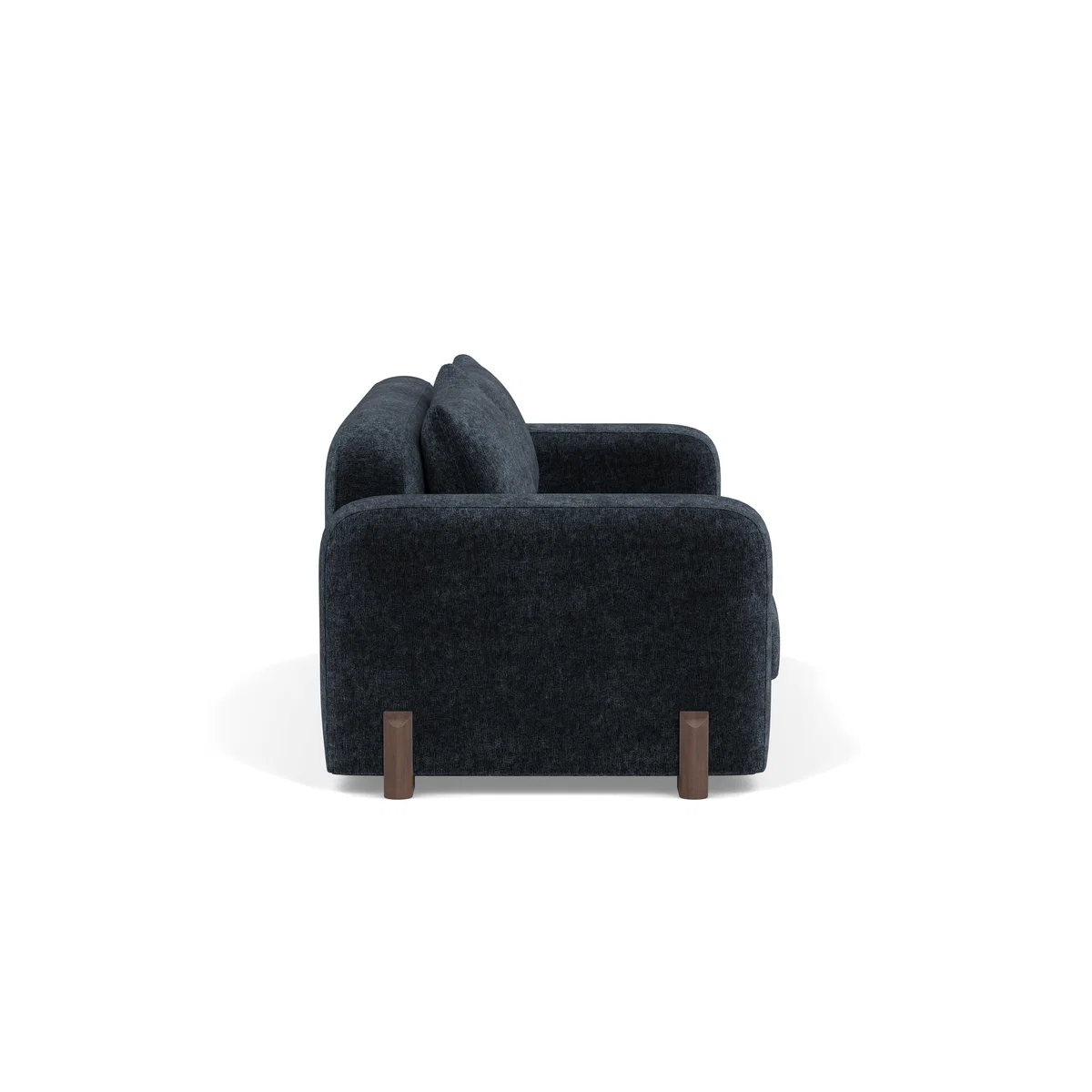 Heal's Nuvola 3 Seater Sofa Boucle Velvet Space Walnut Stained Oak Feet – image 3