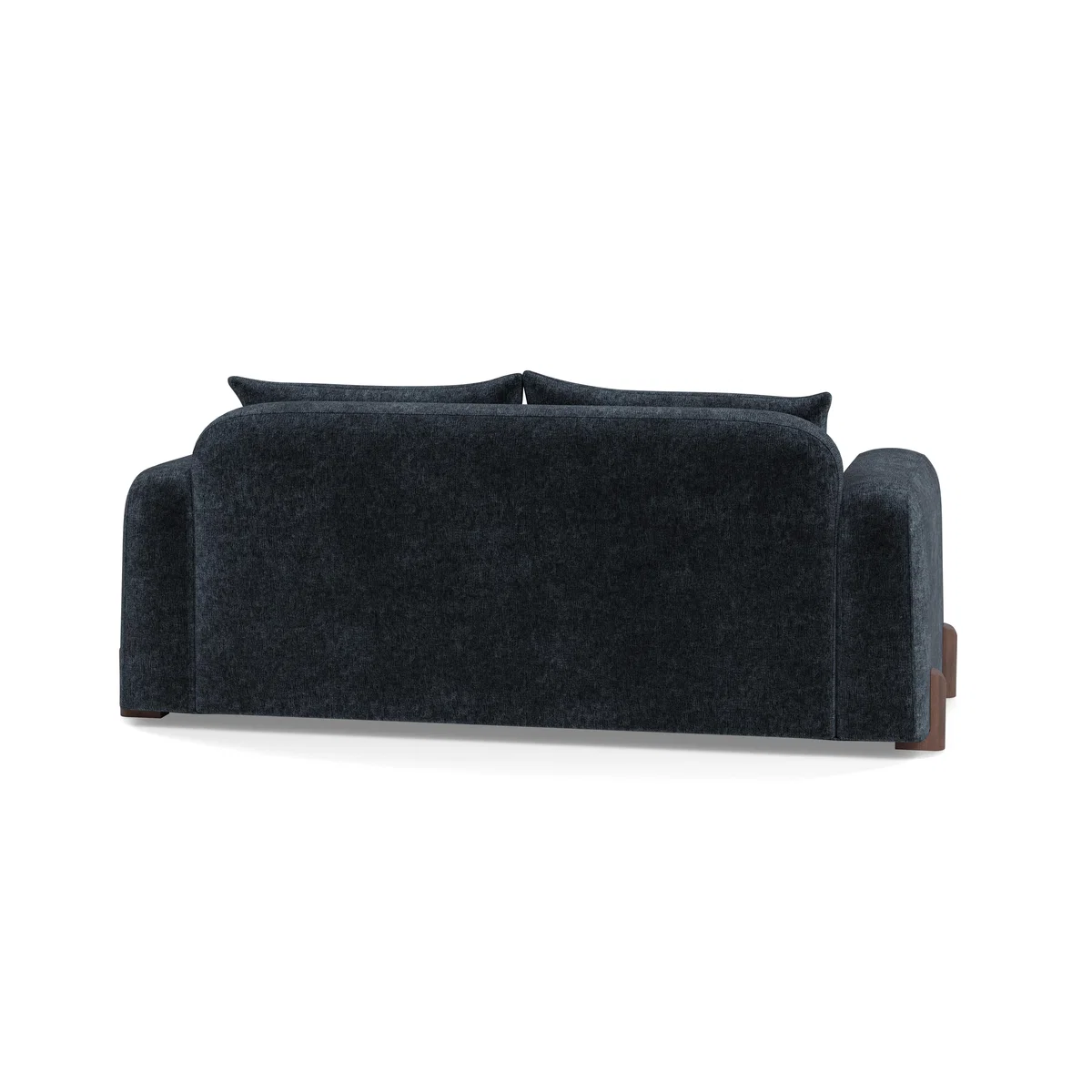 Heal's Nuvola 3 Seater Sofa Boucle Velvet Space Walnut Stained Oak Feet – image 5