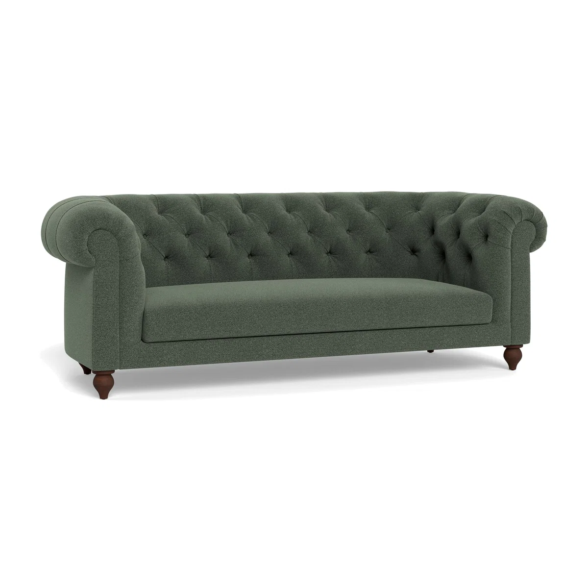 Heal's Fitzrovia 3 Seater Sofa Boucle Fern Black Painted Feet – image 1