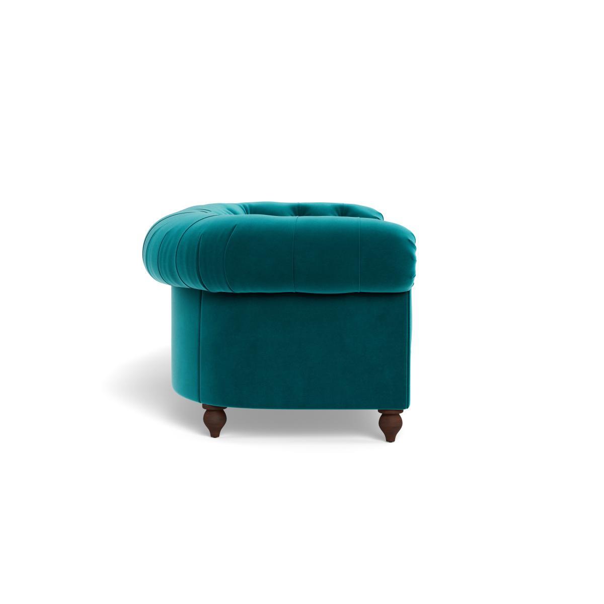Heal's Fitzrovia 3 Seater Sofa Smart Velvet Petrol Black Feet - Heal's UK Furniture – image 3