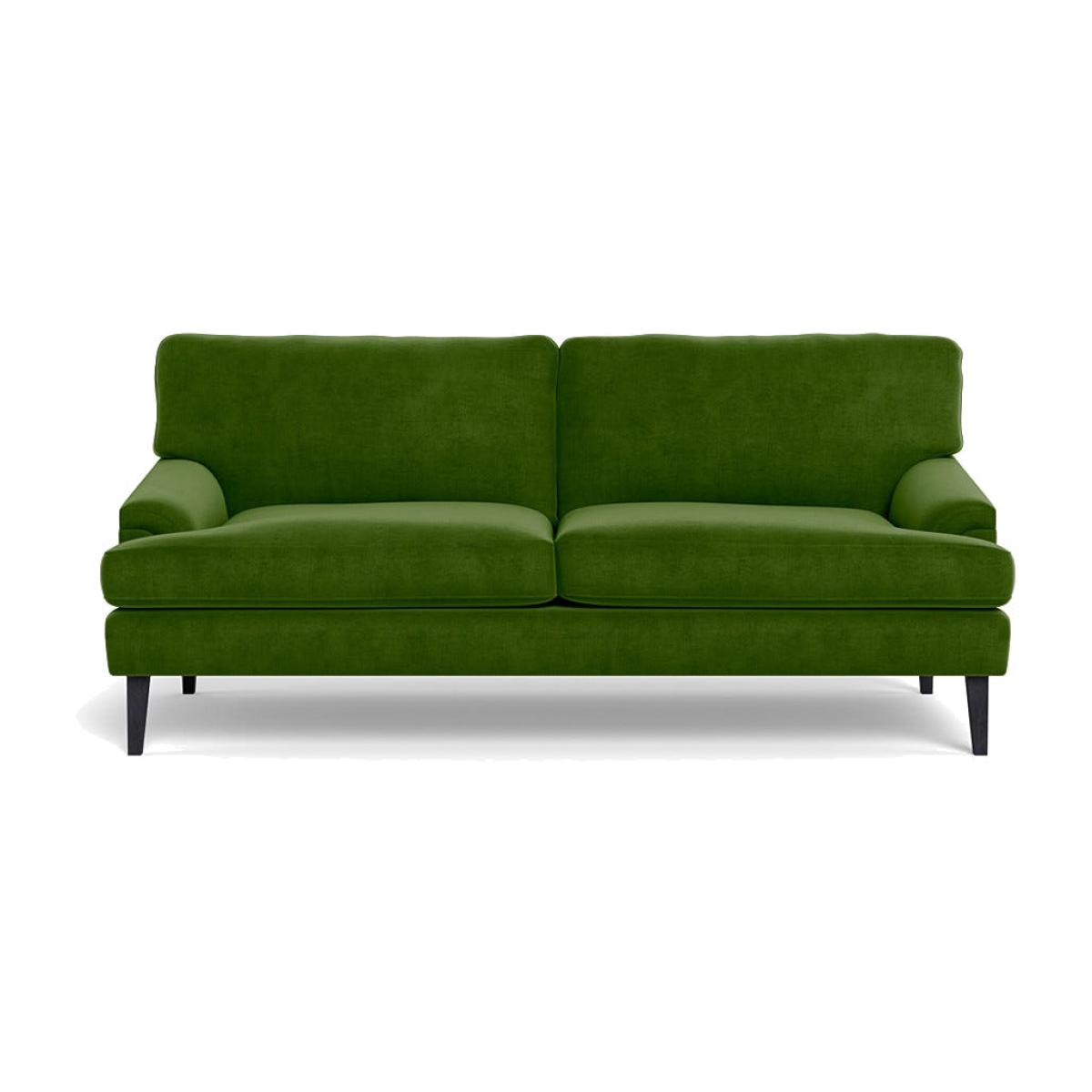 Heal's Stanton 3 Seater Sofa Smart Luxe Velvet Grass Black Feet