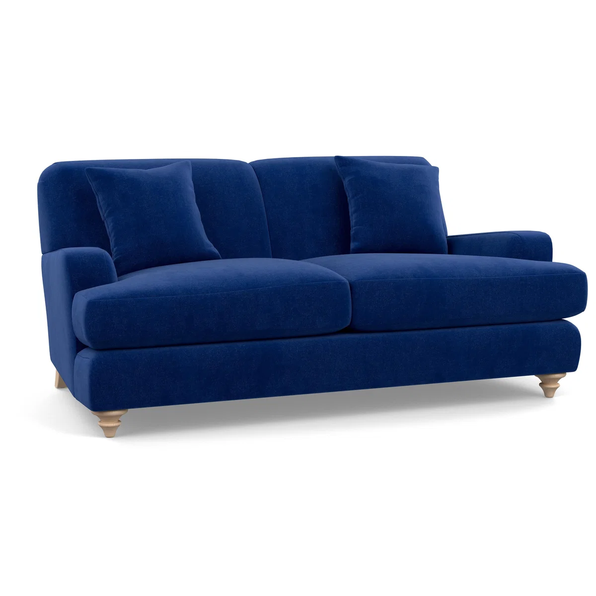 Heal's Hampstead 3 Seater Sofa Smart Luxe Velvet Azure Black Feet - Heal's UK Furniture – image 2