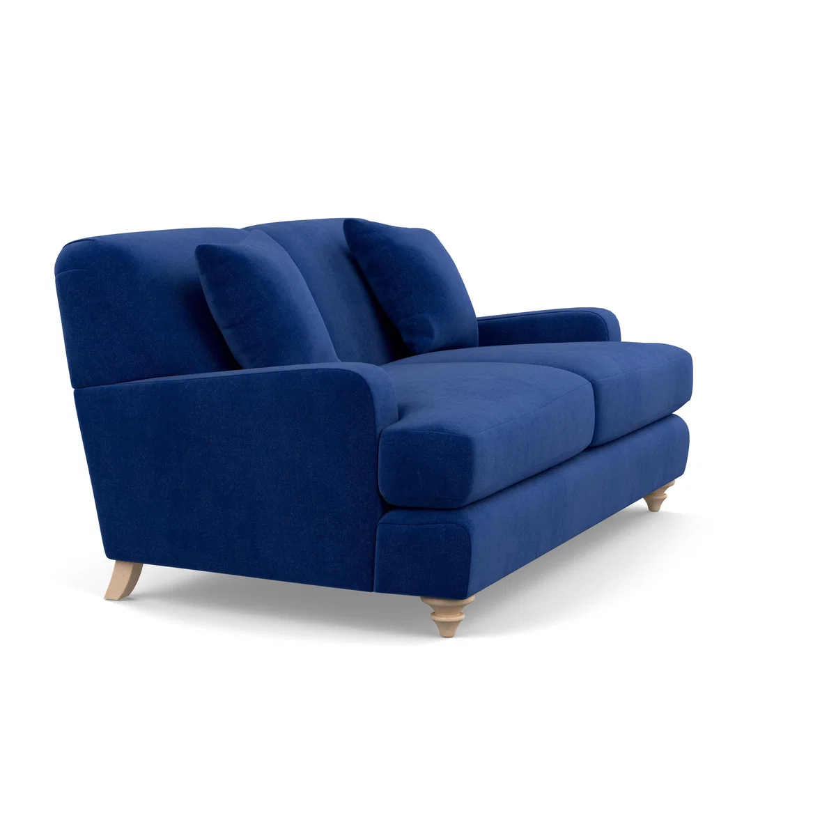 Heal's Hampstead 3 Seater Sofa Smart Luxe Velvet Azure Black Feet - Heal's UK Furniture – image 3