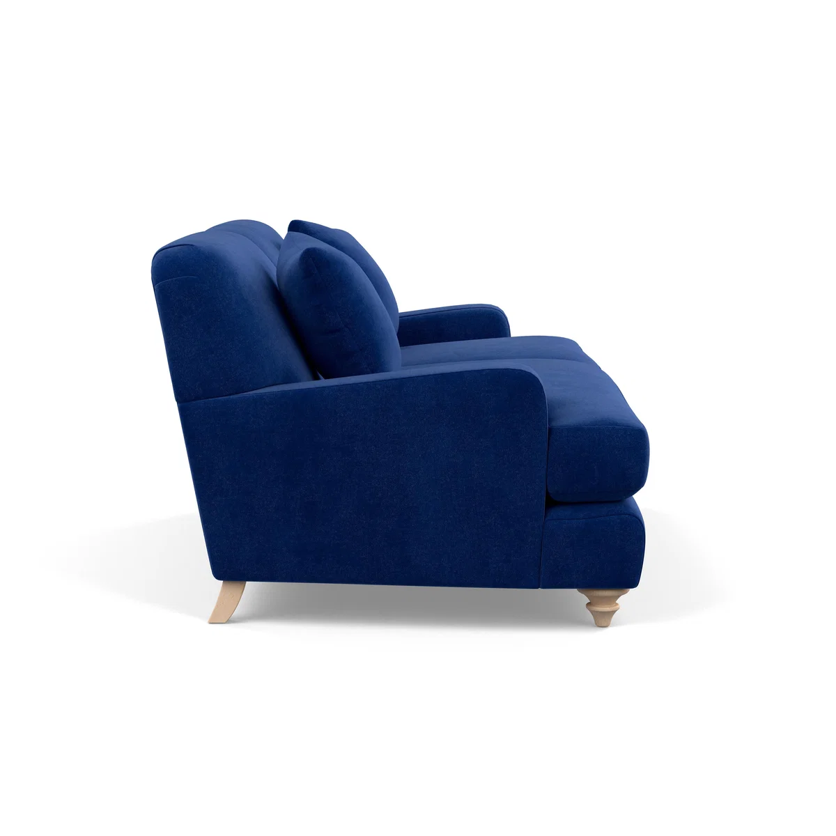 Heal's Hampstead 3 Seater Sofa Smart Luxe Velvet Azure Black Feet - Heal's UK Furniture – image 4