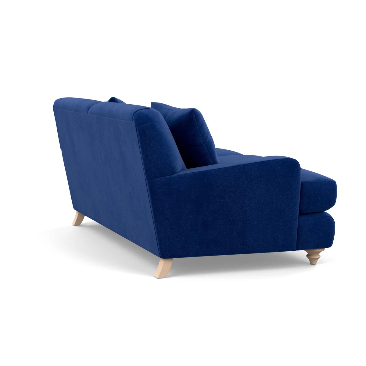 Heal's Hampstead 3 Seater Sofa Smart Luxe Velvet Azure Black Feet - Heal's UK Furniture – image 5
