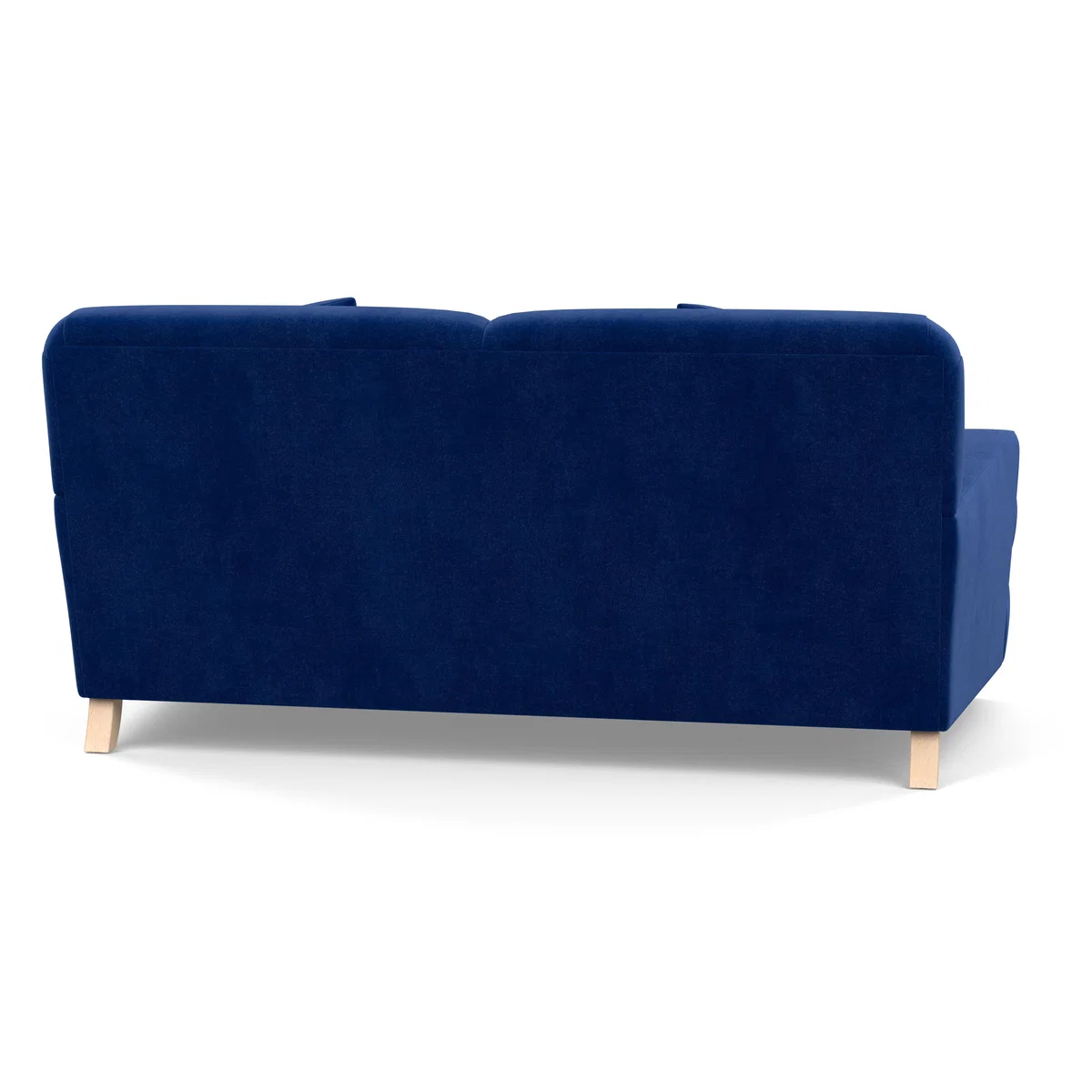 Heal's Hampstead 3 Seater Sofa Smart Luxe Velvet Azure Black Feet - Heal's UK Furniture – image 6